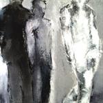 Bored, Mischtechnik auf Leinwand, 30 x 30 cm