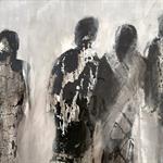 Never Look Back, Mischtechnik auf Fotokarton, 15 x 15 cm   *** VERKAUFT ***