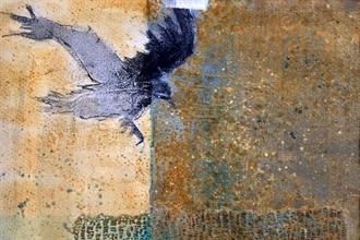 Raven II, Mischtechnik auf Fotokarton, 30 x 20 cm