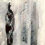 Winter Walk, Mischtechnik auf Fotokarton, 28 x 14 cm